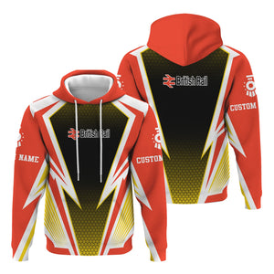 Railspirit Personalized British Railway Hoodie Lightning Graphic Style Zip Up Hoodie Gift Idea For Train Lover