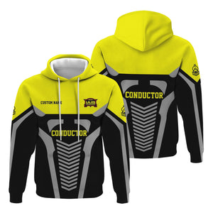 Railspirit Personalized Iowa Interstate Railroad Hoodie Track-Inspired with Custom Job Position IAIS Train Zip Up Hoodie