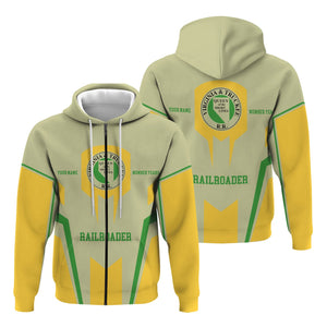 Railspirit Personalized Virginia & Truckee Railroad Hoodie Custom Year Railroader Zip Up Hoodie Gift Idea For Train Lover