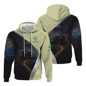 Railspirit Personalized Virginia & Truckee Railroad Hoodie Steampunk Locomotive with Custom Year Train Zip Up Hoodie