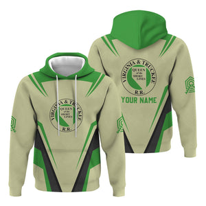 Railspirit Personalized Virginia & Truckee Railroad Hoodie Railway Inspired Apparel Train Zip Up Hoodie For Train Lovers