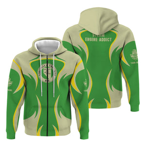 Railspirit Personalized Virginia & Truckee Railroad Hoodie Distinctive Flame Style Zip Up Hoodie For Steam Engine Addict