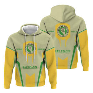Railspirit Personalized Virginia & Truckee Railroad Hoodie Custom Year Railroader Zip Up Hoodie Gift Idea For Train Lover