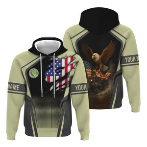 Railspirit Personalized Virginia & Truckee Railroad Hoodie American Eagle Vintage Train Zip Up Hoodie