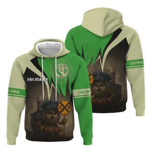 Railspirit Personalized Virginia & Truckee Railroad Hoodie Angry Train Hoodie Gift Idea For Train Lover