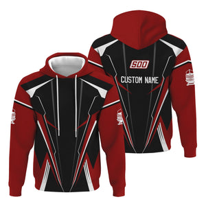 Railspirit Personalized Soo Line Railroad Hoodie Lightning-Edge Design Train Zip Up Hoodie For Railroad Lovers