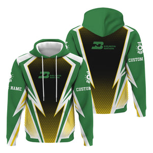 Railspirit Personalized Burlington Northern Railroad Hoodie Lightning Graphic Style Zip Up Hoodie Gift Idea For Train Lover