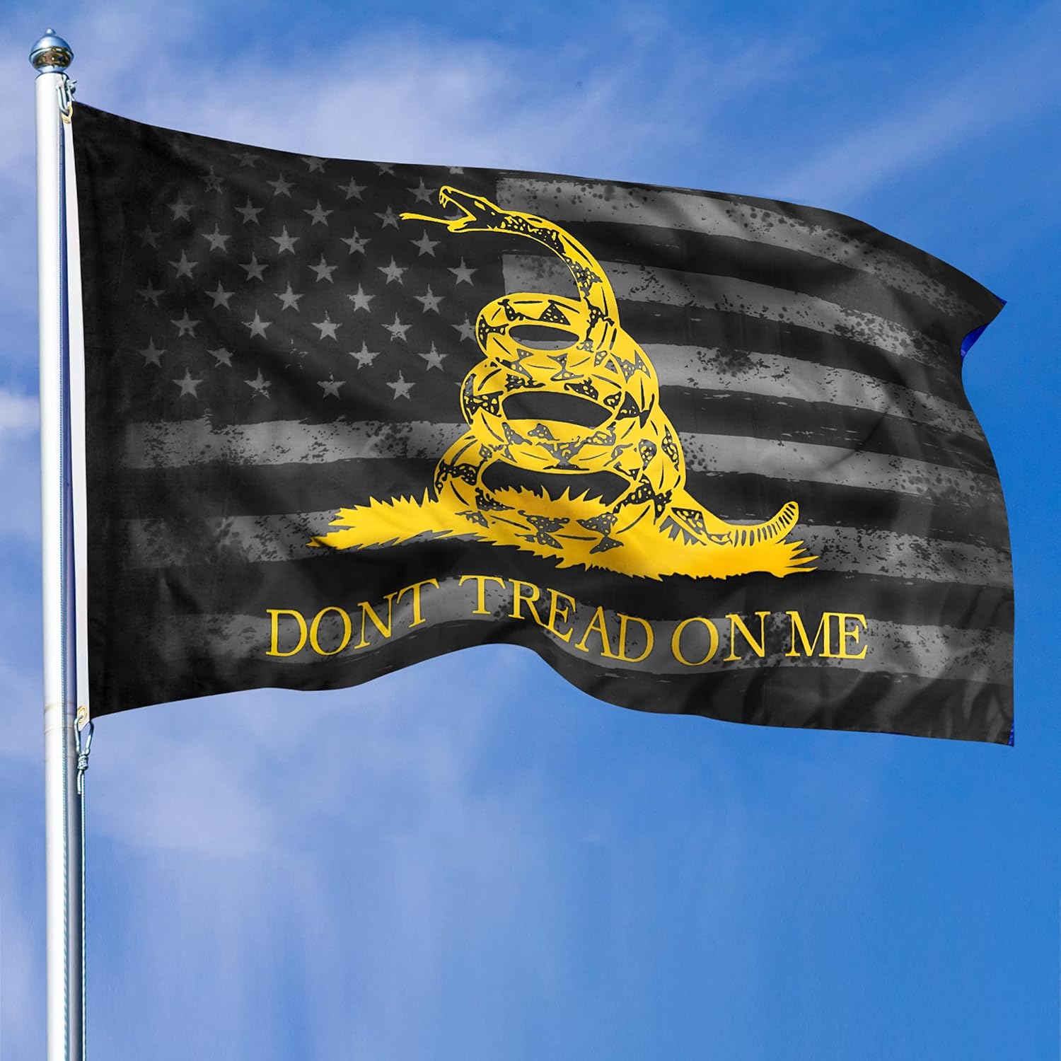 Don't Tread On Me House Flag American Patriotic Garden Flag Decoration For Indoor Outdoor
