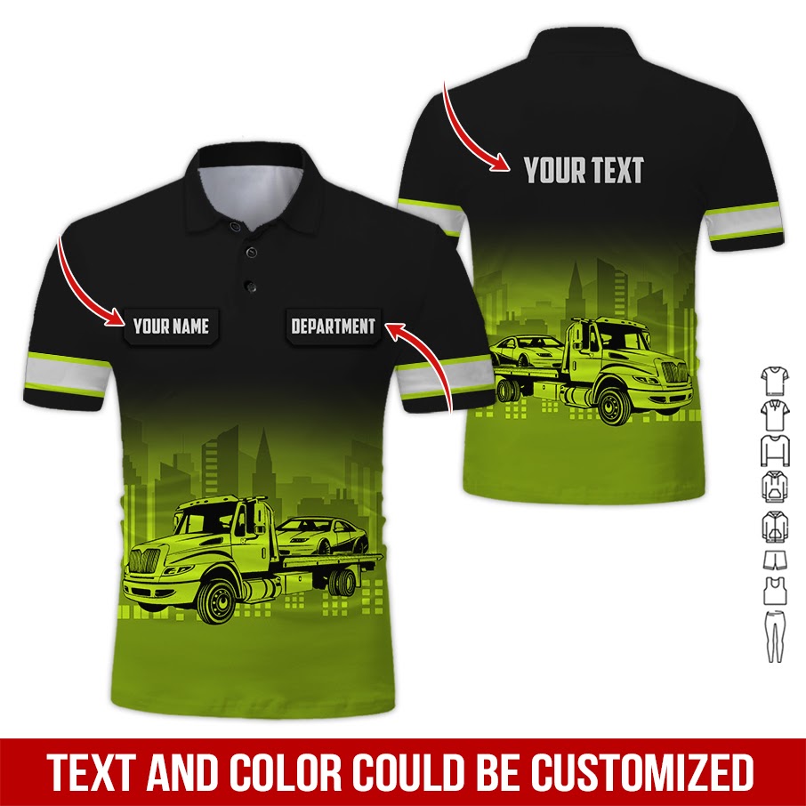 Customized Name Tow Truck Uniform Clothes, Personalized Driver Apparel