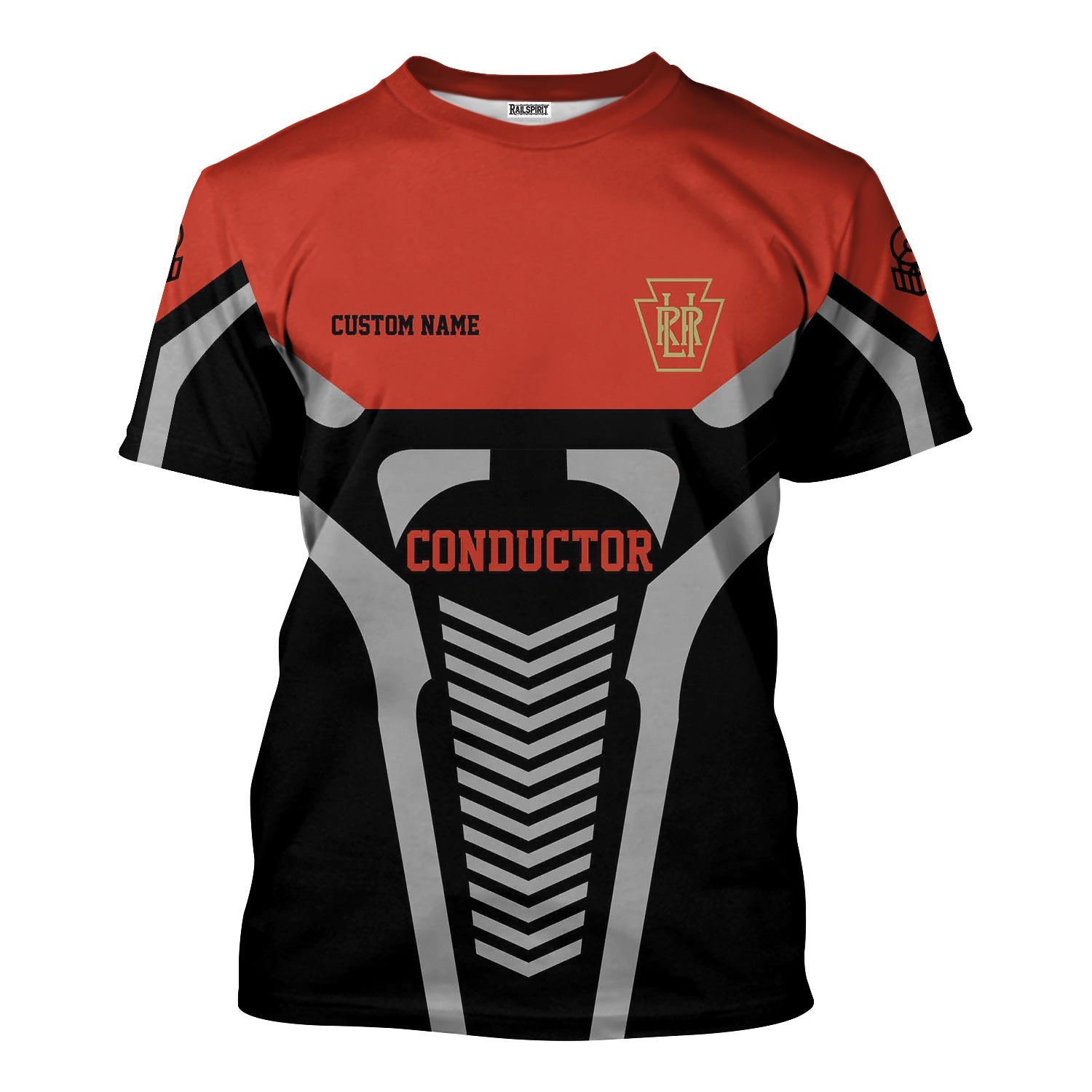 Railspirit Personalized Long Island Railroad T-Shirt Track-Inspired with Custom Job Position Train Shirt