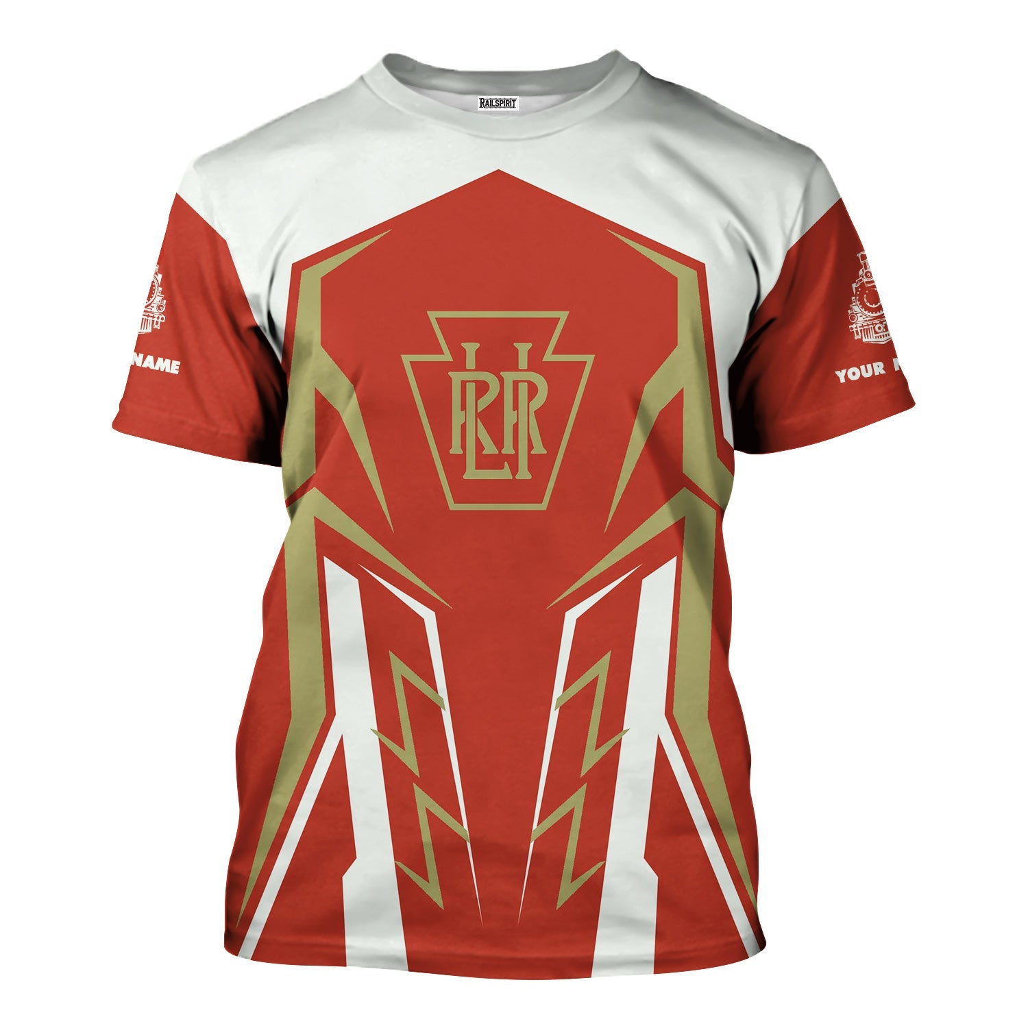 Railspirit Personalized Long Island Railroad T-Shirt Futuristic Design with Custom Job Train Shirt