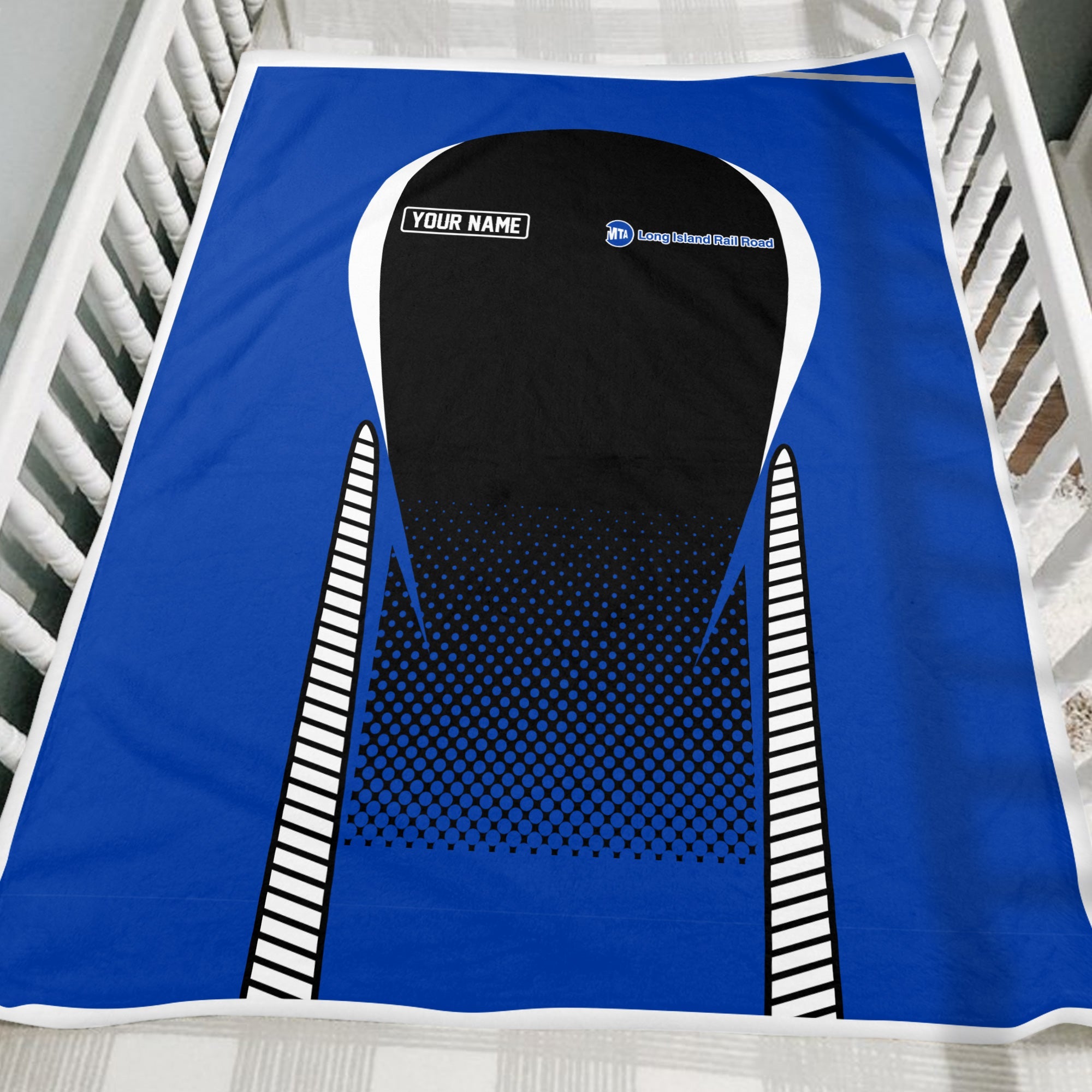 Railspirit Personalized Long Island Railroad Blanket Train Blanket Gift Idea For Train Lover