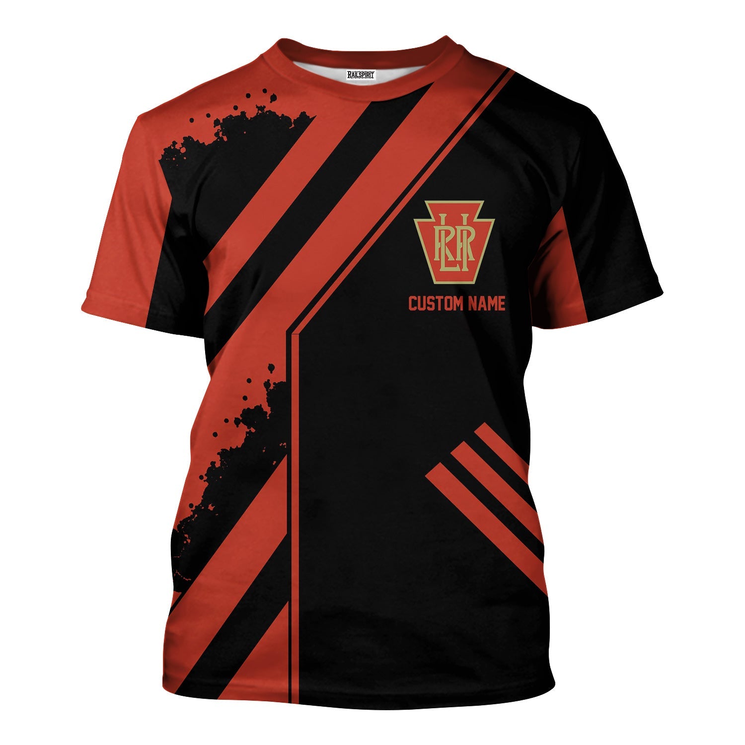 Railspirit Personalized Long Island Railroad T-Shirt Locomotive Design Train Shirt for Train Enthusiast