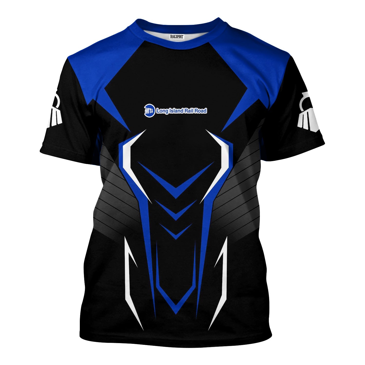 Railspirit Personalized Long Island Railroad T-Shirt Dynamic Design Style Perfect Shirt for Train Enthusiasts