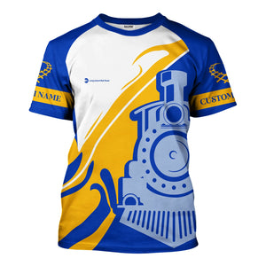 Railspirit Personalized Long Island Railroad T-Shirt Flame-Inspired Style Shirt Gift Idea For Train Lovers