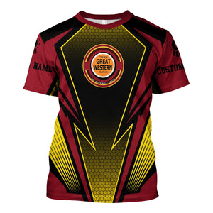 Railspirit Personalized Chicago Great Western Railroad T-Shirt Lightning Graphic Style Shirt Gift Idea For Train Lover