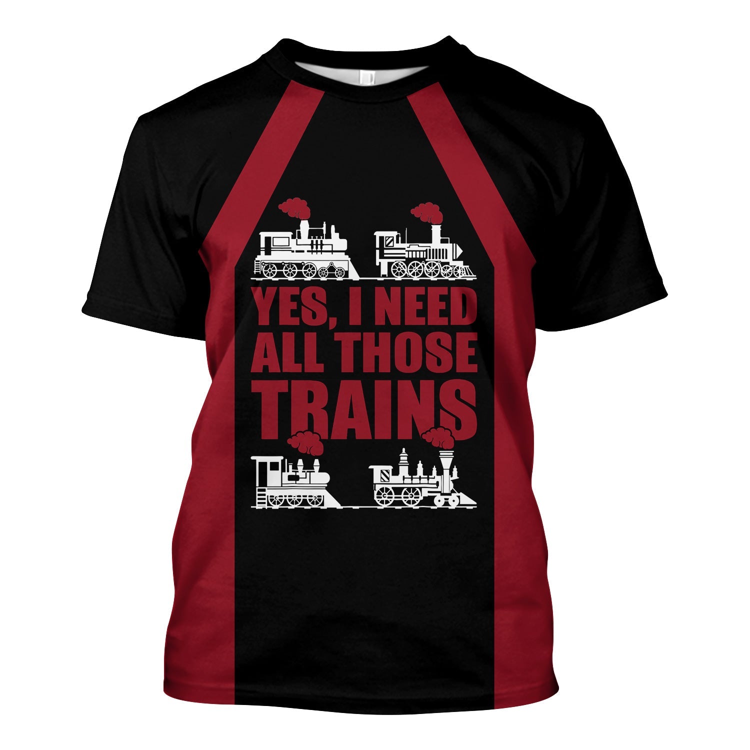 Railspirit Custom Name Chicago Great Western Railroad T Shirt Yes I Need All Those Train Printed Shirt