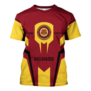 Railspirit Personalized Chicago Great Western Railroad T-Shirt Custom Year Railroader Shirt Gift Idea For Train Lover