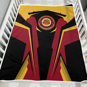 Railspirit Personalized Chicago Great Western Railroad Blanket Strong Line Train Blanket Gift Idea For Train Lover