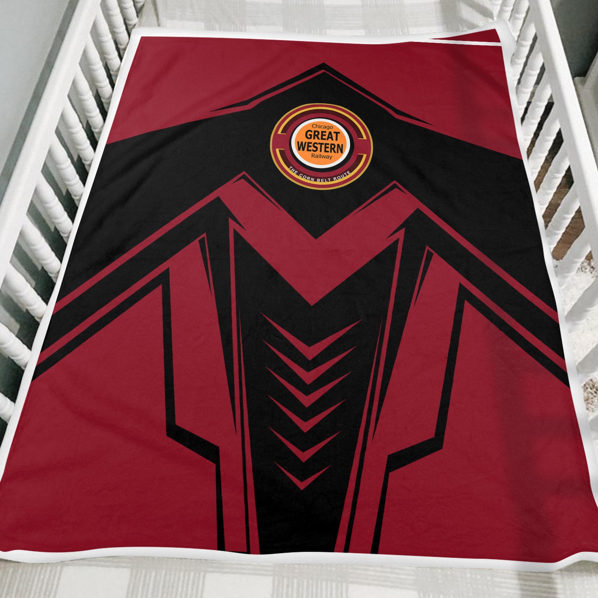 Railspirit Chicago Great Western Railroad Blanket Railway Trainspotter Style Blanket Gift Idea For Foamers