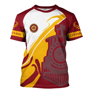 Railspirit Personalized Chicago Great Western Railroad T-Shirt Flame-Inspired Style Shirt Gift Idea For Train Lovers