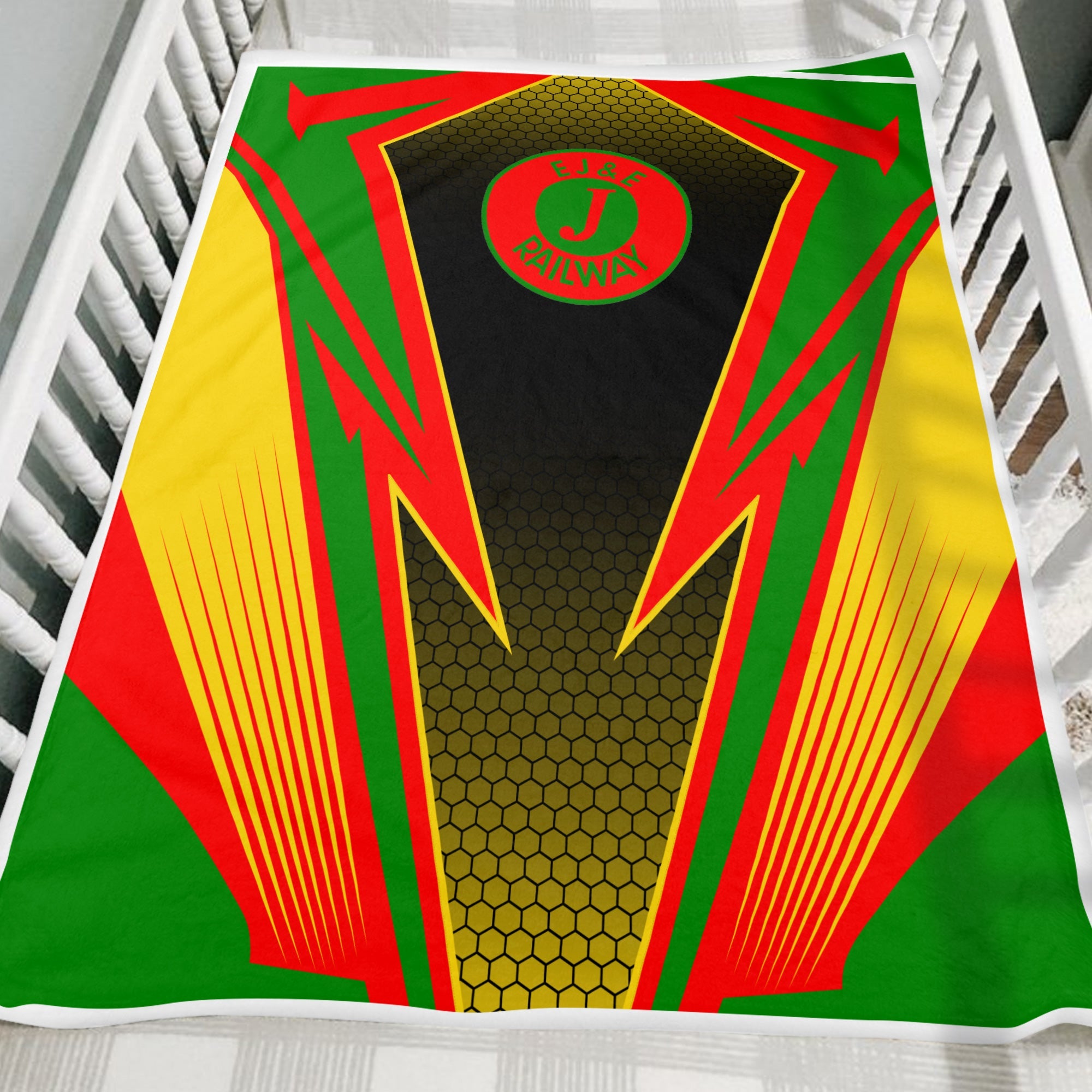 Railspirit Elgin Joliet And Eastern Railroad Blanket Lightning Graphic Style Blanket Gift Idea For Train Lover