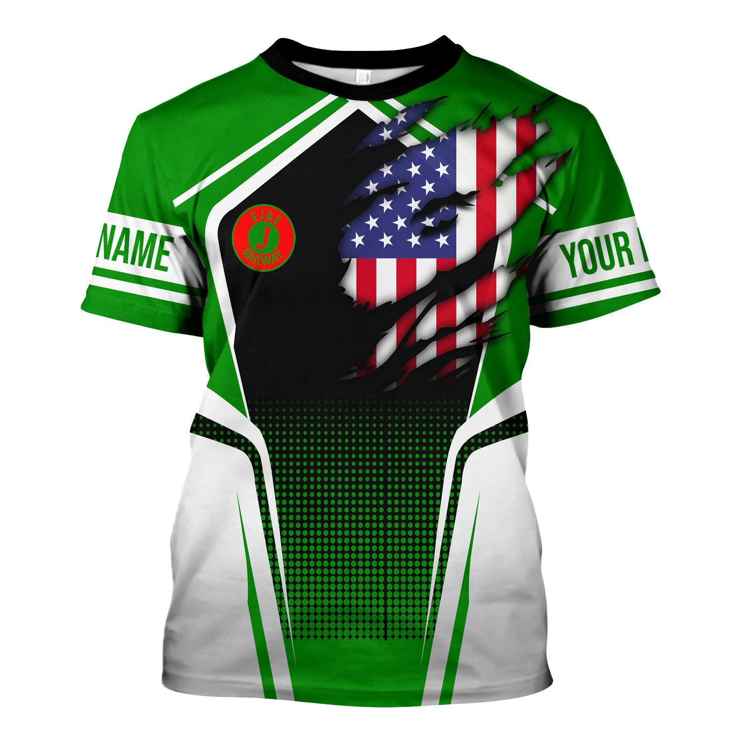 Railspirit Personalized Elgin Joliet And Eastern Railroad T Shirt American Eagle Vintage Train Shirt