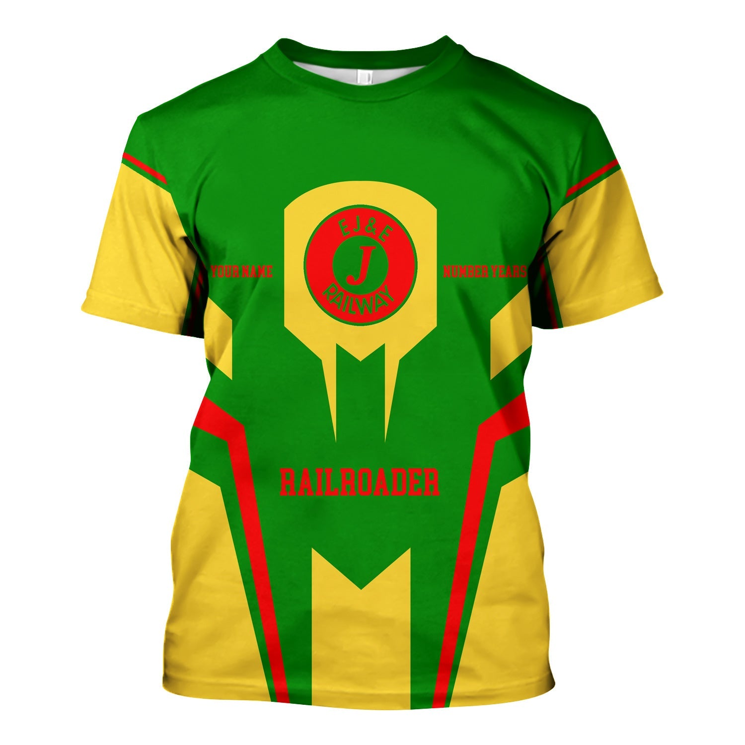 Railspirit Personalized Elgin Joliet And Eastern Railroad T-Shirt Custom Year Railroader Shirt Gift Idea For Train Lover