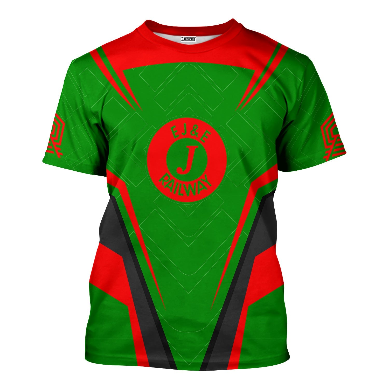 Railspirit Personalized Elgin Joliet And Eastern Railroad T-Shirt Railway Inspired Apparel Train Shirt for Train Lovers