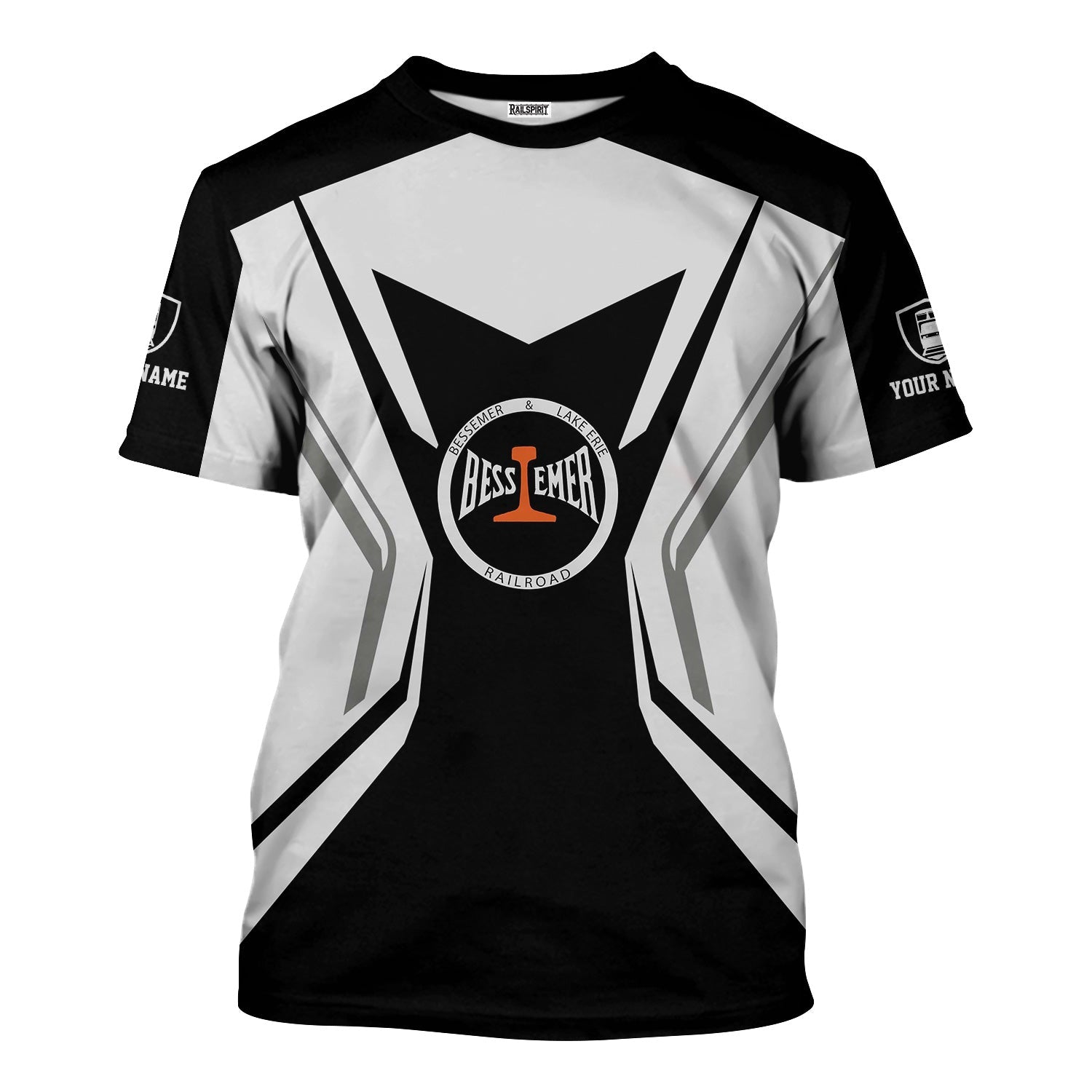 Railspirit Personalized Bessemer And Lake Erie Railroad T-Shirt Unique Style with Custom Job Train Shirt