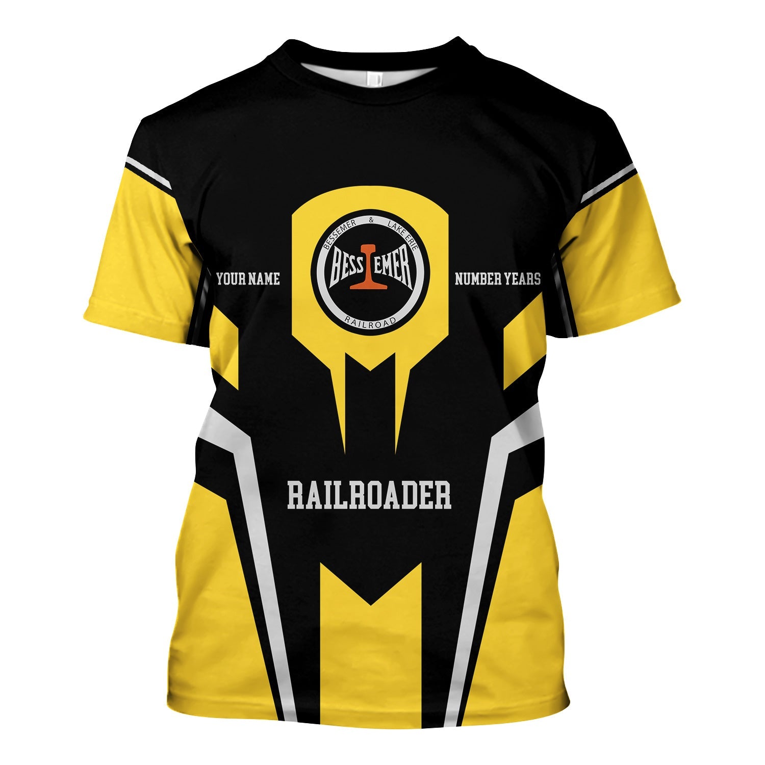 Railspirit Personalized Bessemer And Lake Erie Railroad T-Shirt Custom Year Railroader Shirt Gift Idea For Train Lover