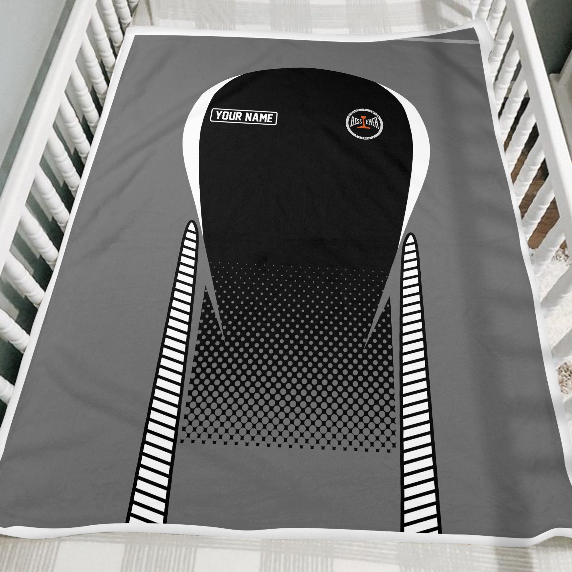 Railspirit Personalized Bessemer And Lake Erie Railroad Blanket Train Blanket Gift Idea For Train Lover