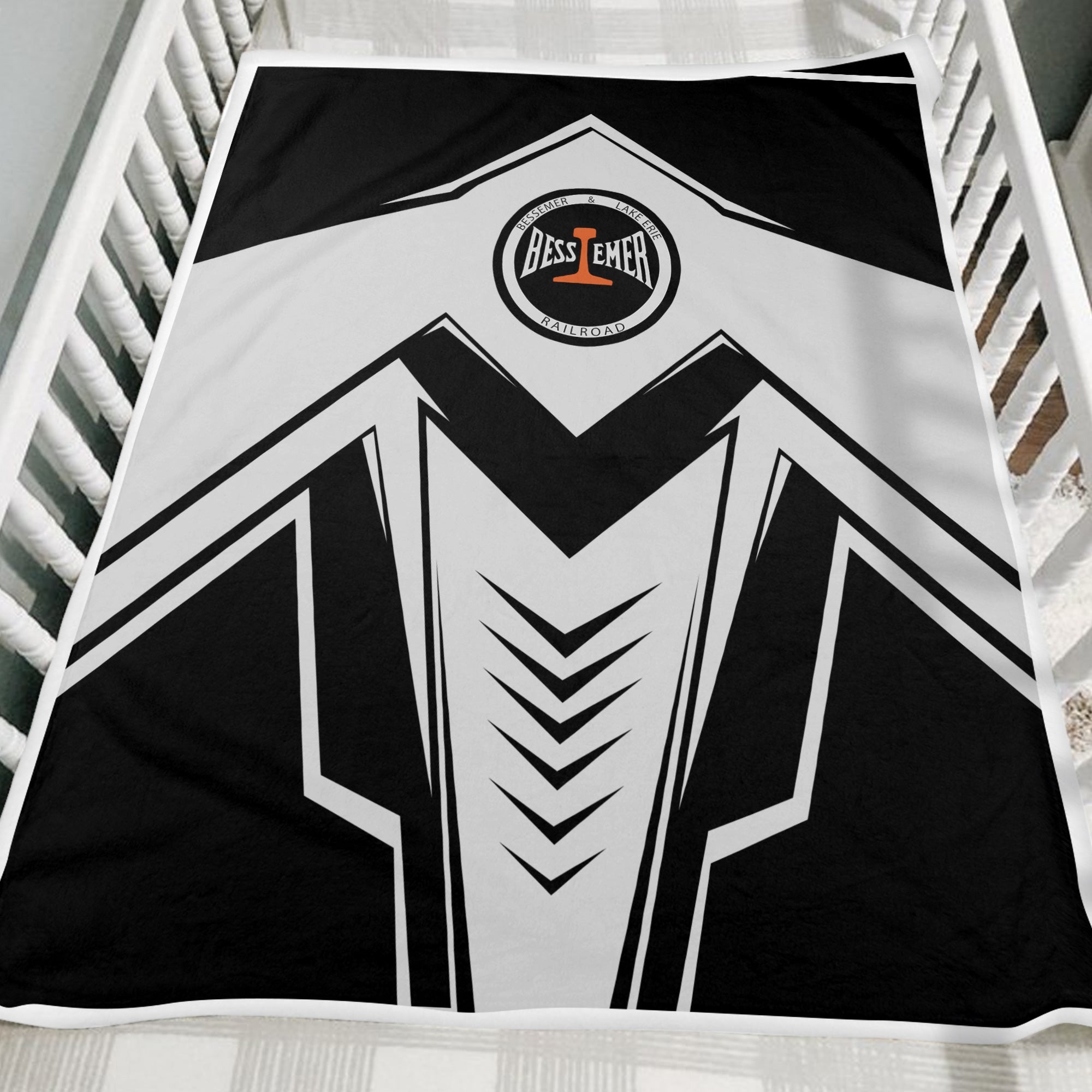 Railspirit Bessemer And Lake Erie Railroad Blanket Railway Trainspotter Style Blanket Gift Idea For Foamers