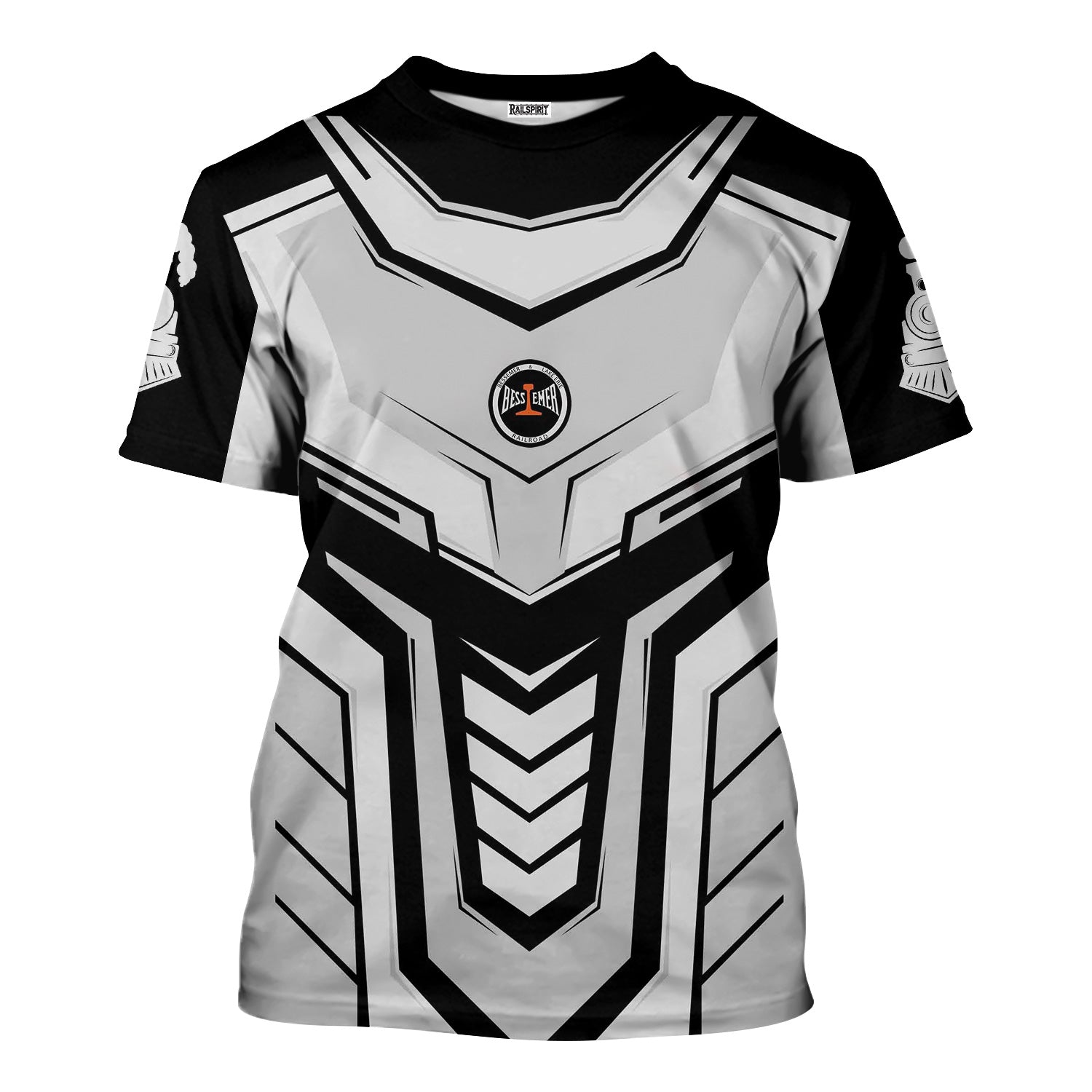 Railspirit Personalized Bessemer And Lake Erie Railroad T-Shirt Armor-Inspired Design Train Shirt All Over Print