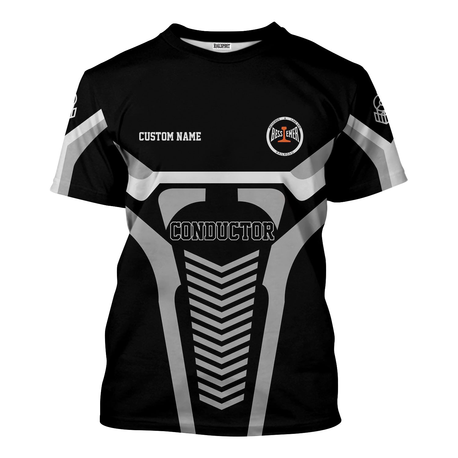 Railspirit Personalized Bessemer And Lake Erie Railroad T-Shirt Track-Inspired with Custom Job Position Train Shirt