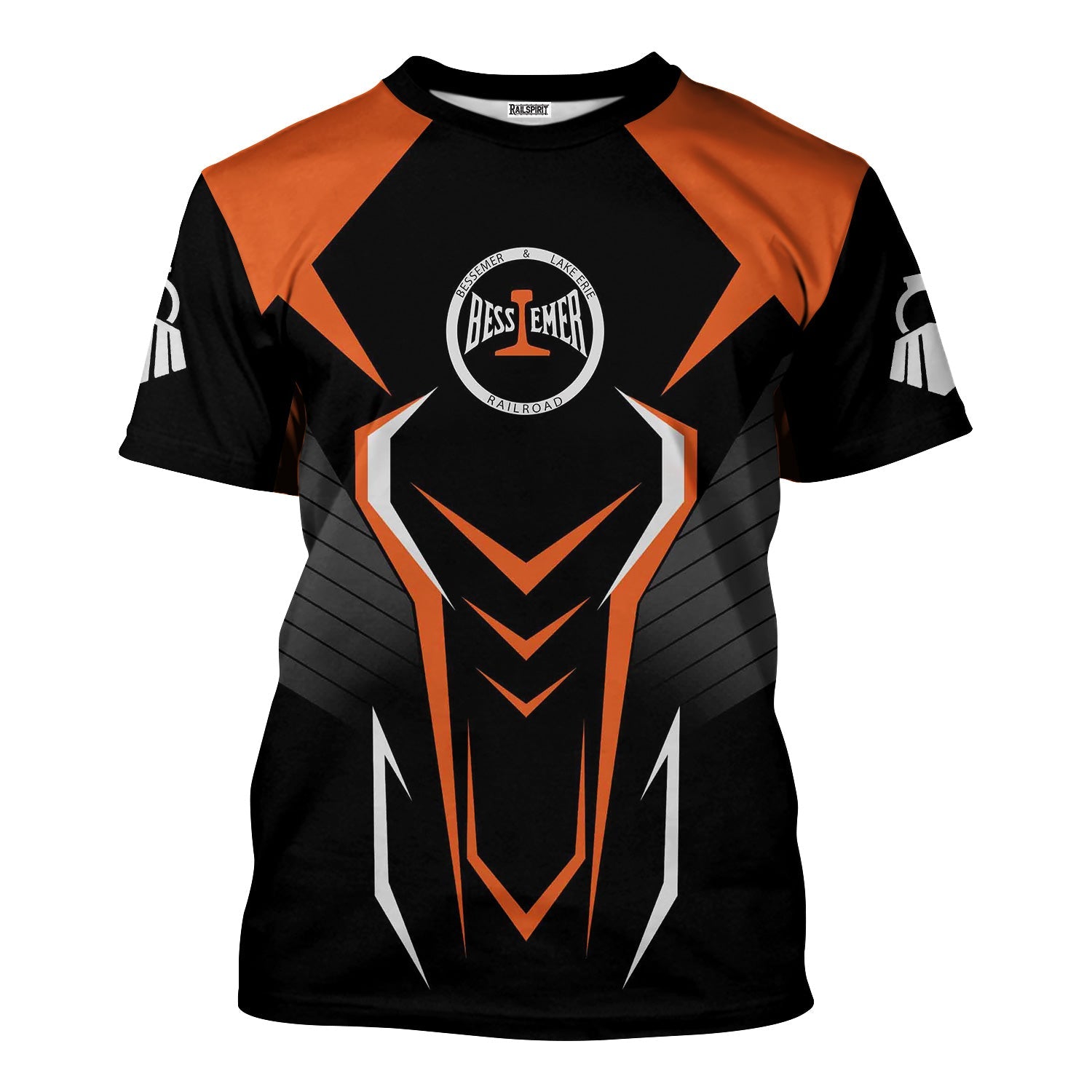 Railspirit Personalized Bessemer And Lake Erie Railroad T-Shirt Dynamic Design Style Perfect Shirt for Train Enthusiasts