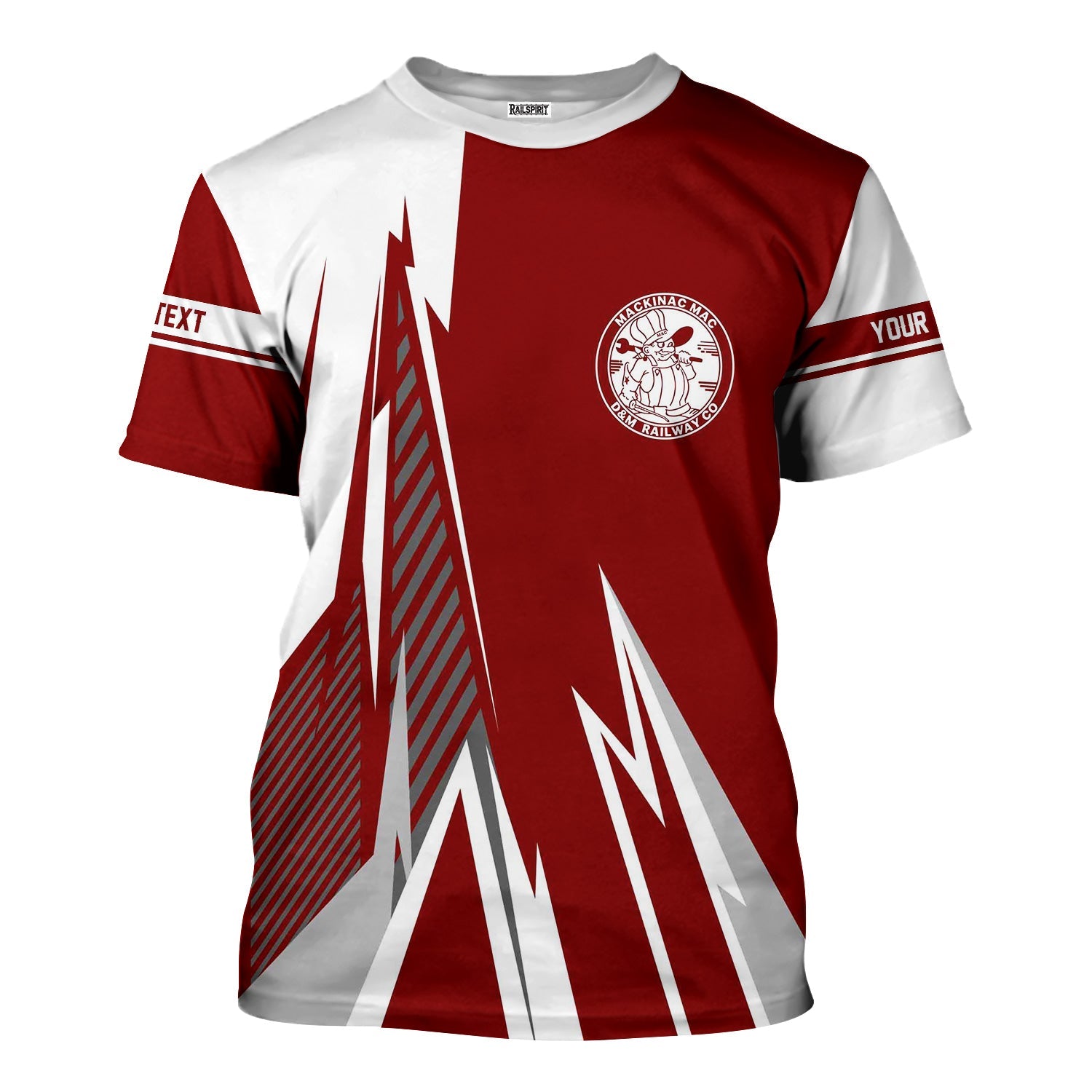 Railspirit Personalized Detroit & Mackinac Railroad T-Shirt Lightning-Inspired Railway Style Shirt For Train Lovers