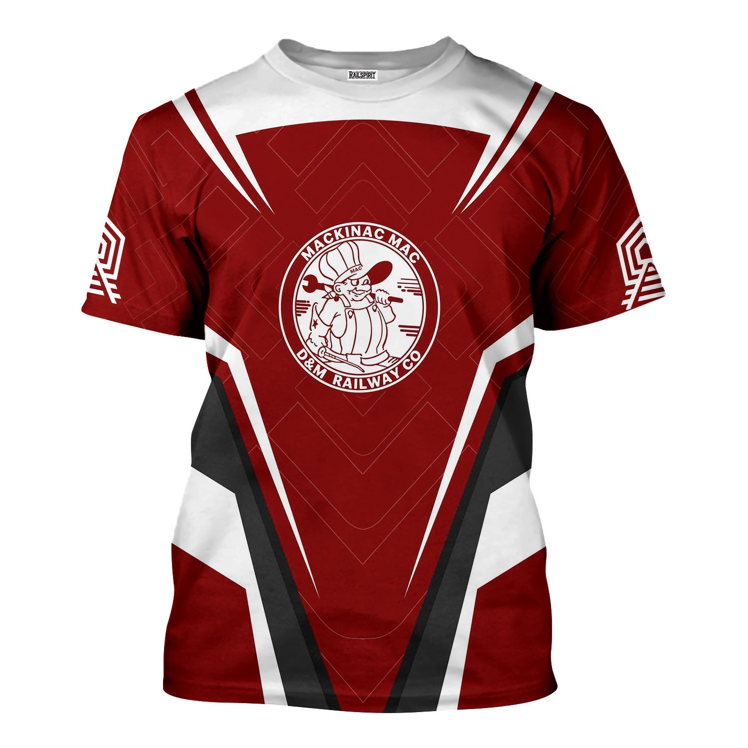 Railspirit Personalized Detroit & Mackinac Railroad T-Shirt Railway Inspired Apparel Train Shirt for Train Lovers