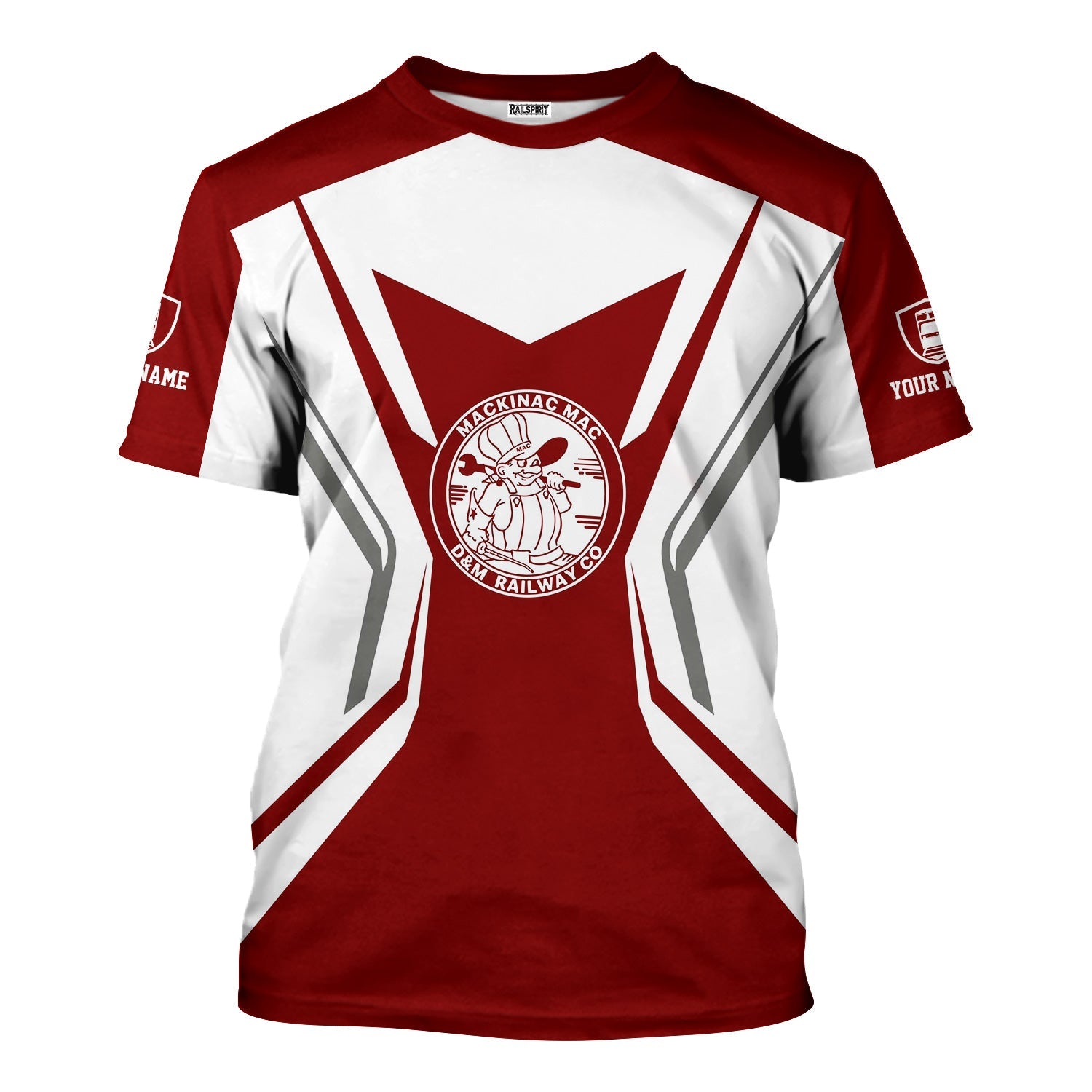 Railspirit Personalized Detroit & Mackinac Railroad T-Shirt Unique Style with Custom Job Train Shirt