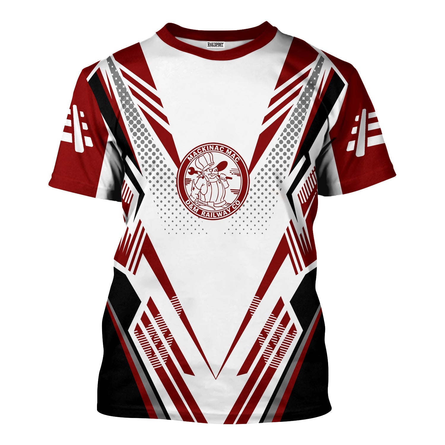 Railspirit Personalized Detroit & Mackinac Railroad T-Shirt Railroad Tribute Design Train Shirt for Train Lovers