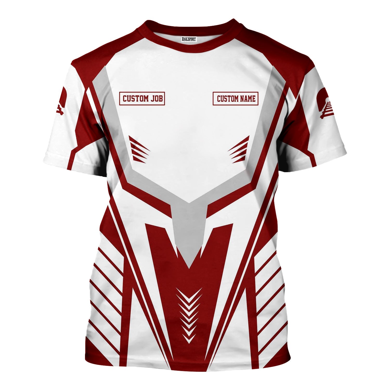 Railspirit Personalized Detroit & Mackinac Railroad T-Shirt Workwear-Inspired with Custom Position Train Shirt