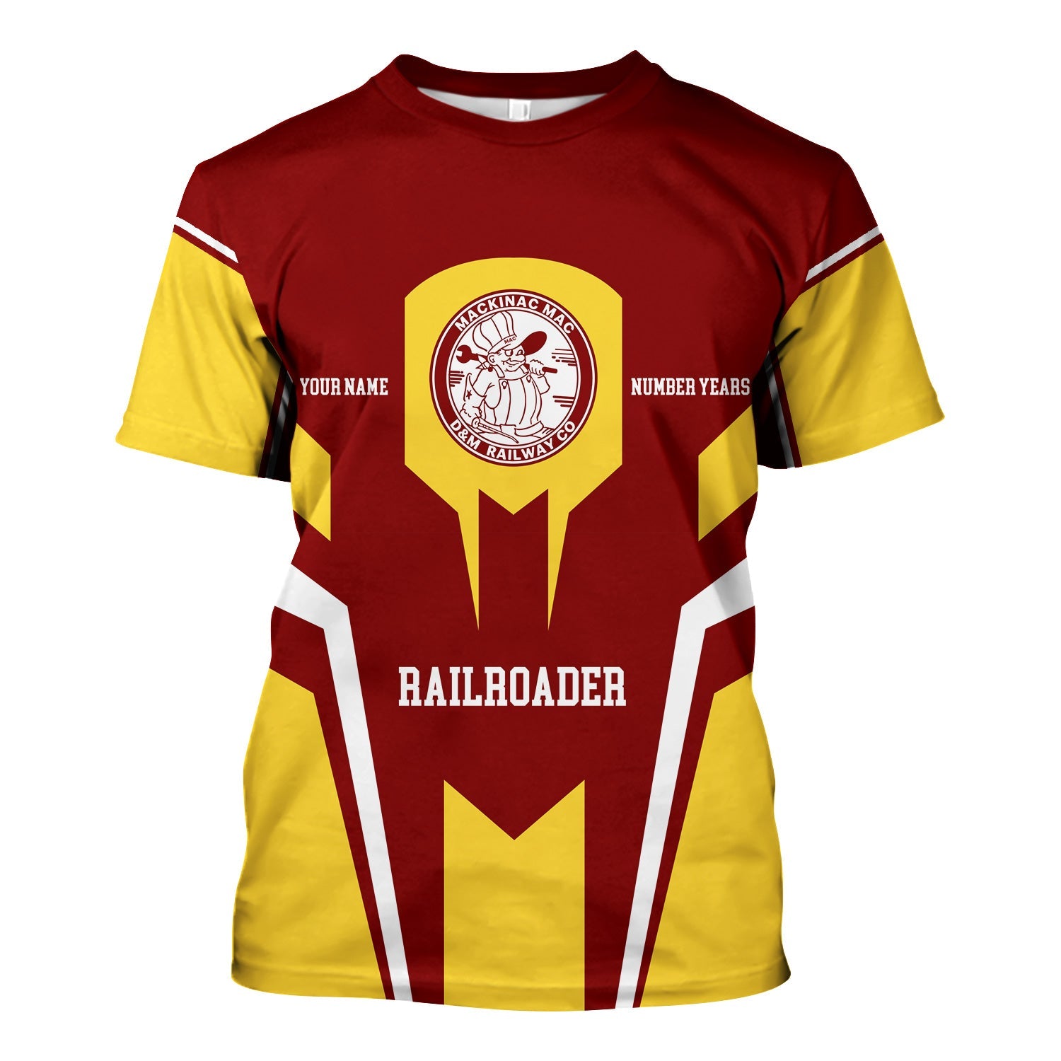 Railspirit Personalized Detroit & Mackinac Railroad T-Shirt Custom Year Railroader Shirt Gift Idea For Train Lover