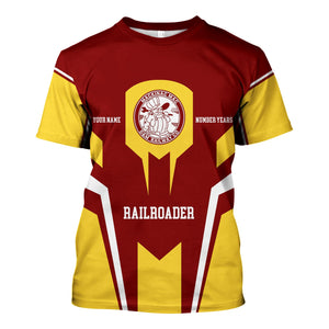 Railspirit Personalized Detroit & Mackinac Railroad T-Shirt Custom Year Railroader Shirt Gift Idea For Train Lover