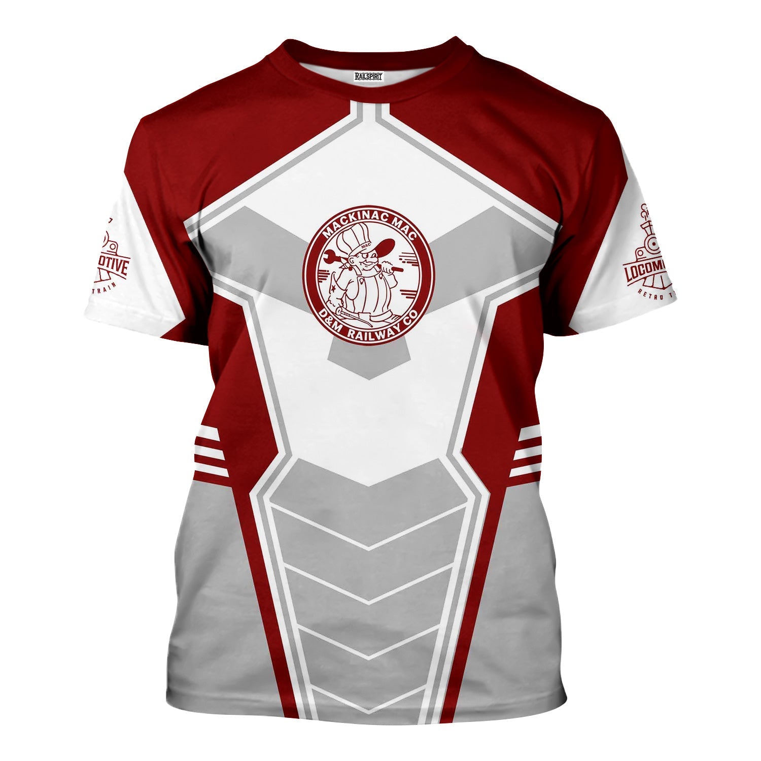 Railspirit Personalized Detroit & Mackinac Railroad T-Shirt Engine-Inspired Style Train Shirt for Railroad Fanatic