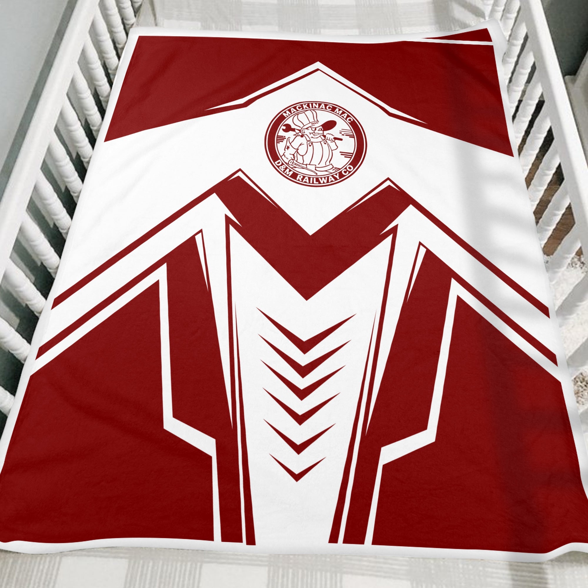 Railspirit Detroit & Mackinac Railroad Blanket Railway Trainspotter Style Blanket Gift Idea For Foamers