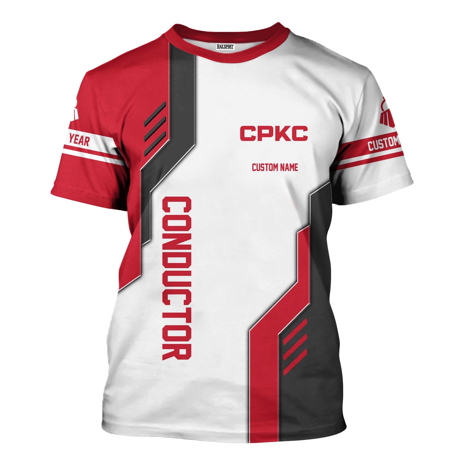 Railspirit Personalized Canadian Pacific Kansas City T-Shirt Unique Railway Style with Custom Job CPKC Train Shirt