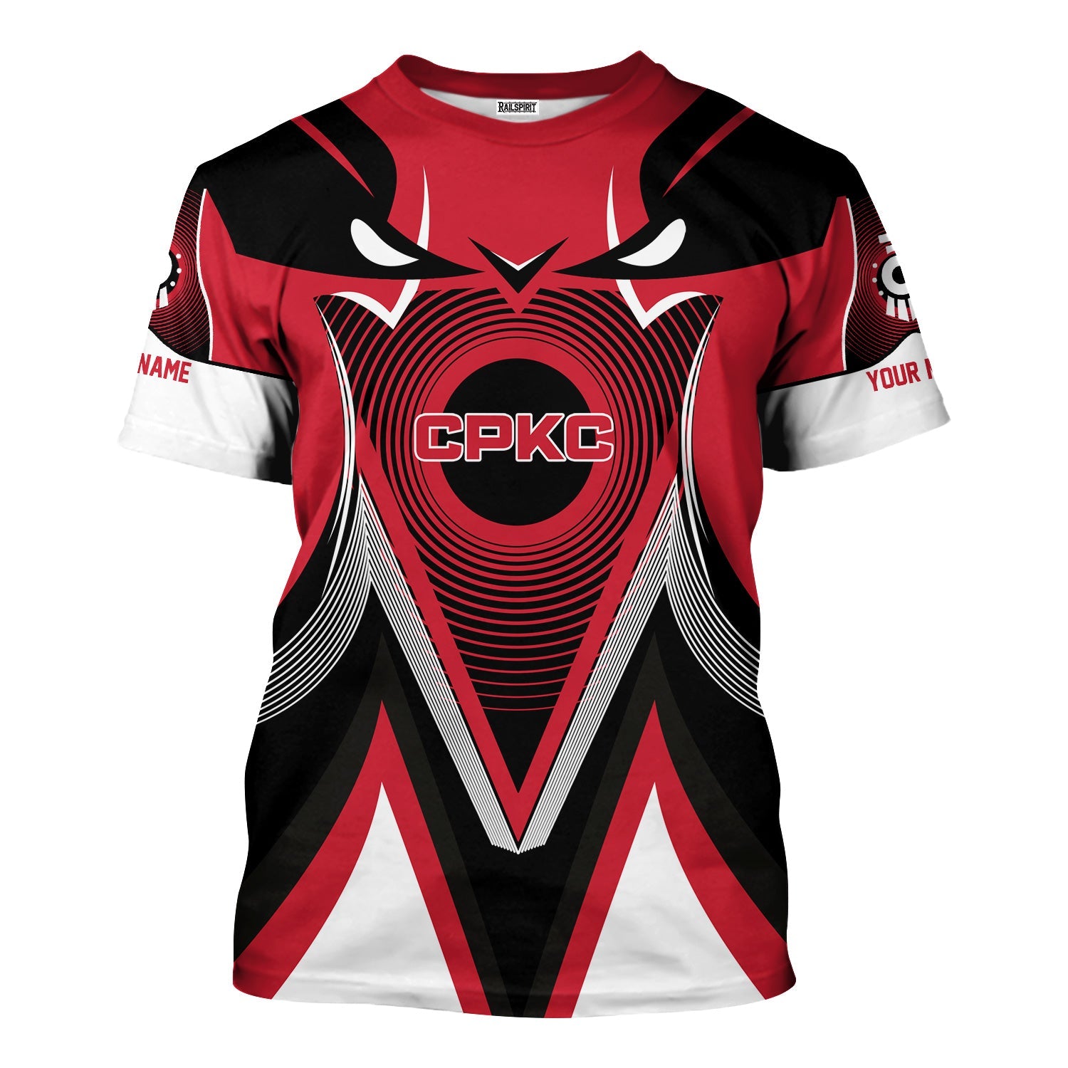 Railspirit Personalized Canadian Pacific Kansas City T-Shirt Vibrant Graphic Pattern CPKC Shirt For Train Enthusiasts