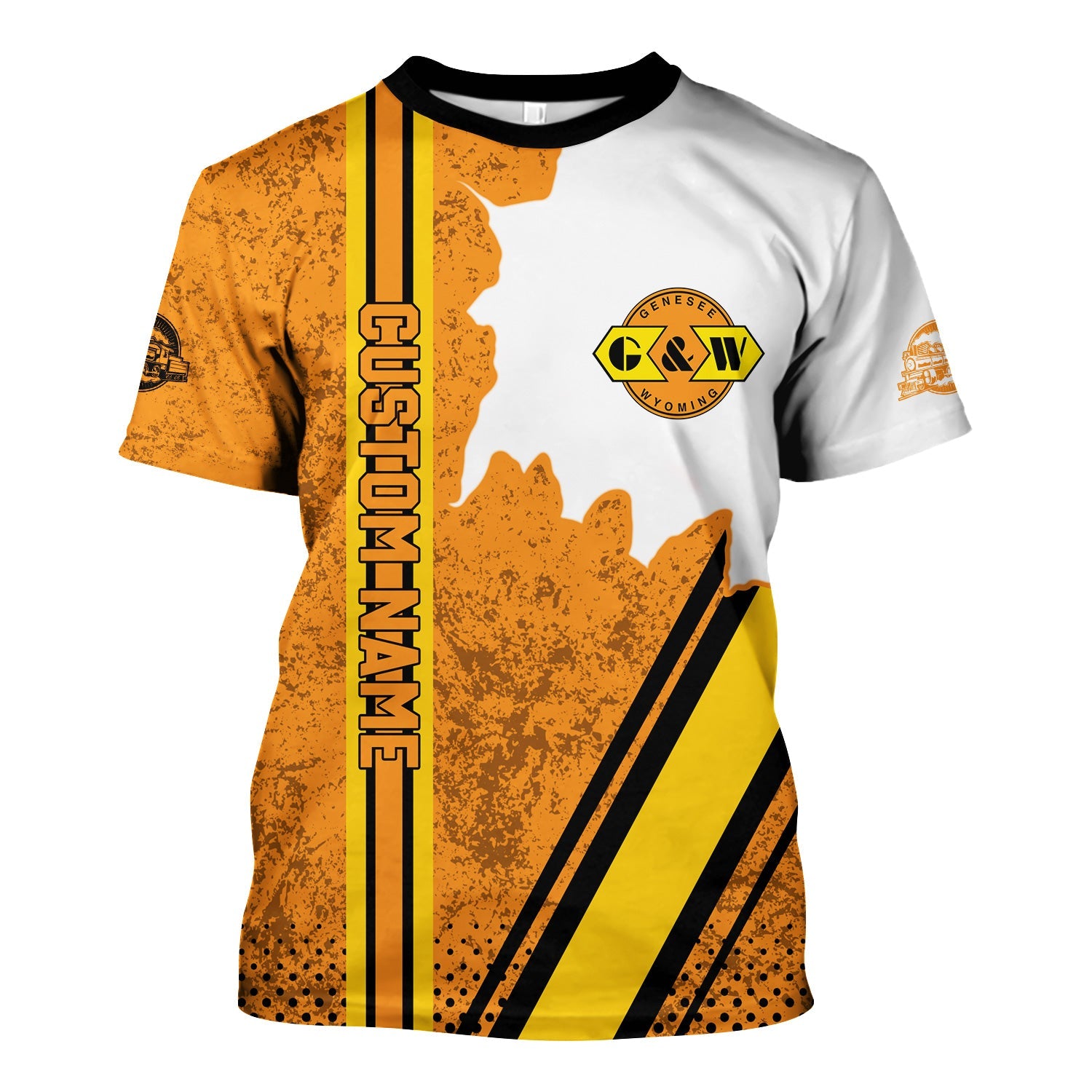 Railspirit Personalized Genesee & Wyoming Inc. Railroad T-Shirt All Over Printed Unisex Shirt