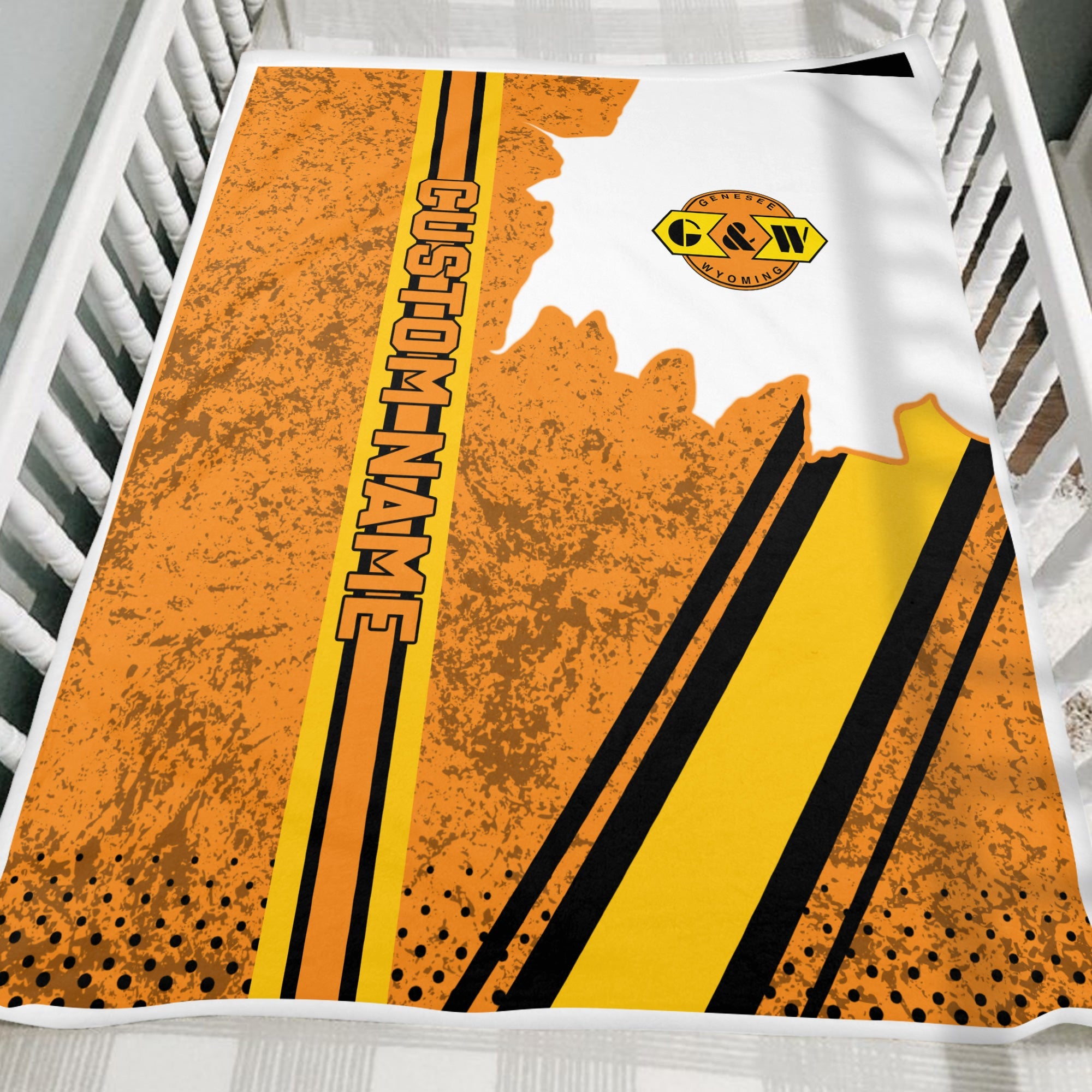 Railspirit Personalized Genesee & Wyoming Inc. Railroad Blanket Vintage All Over Printed Blanket