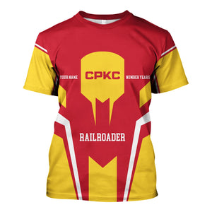 Railspirit Personalized Canadian Pacific Kansas City T-Shirt Custom Year Railroader CPKC Shirt Gift Idea For Train Lover